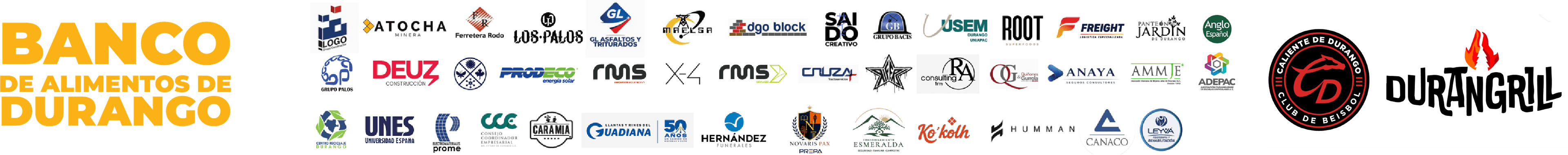 Patrocinadores y aliados del Festival de la Generosidad y Banco de Alimentos de Durango